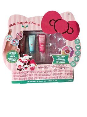 Hello Kitty & Friends Shimmer Lip Gloss Rings Kit With Glitter Confetti & Scente